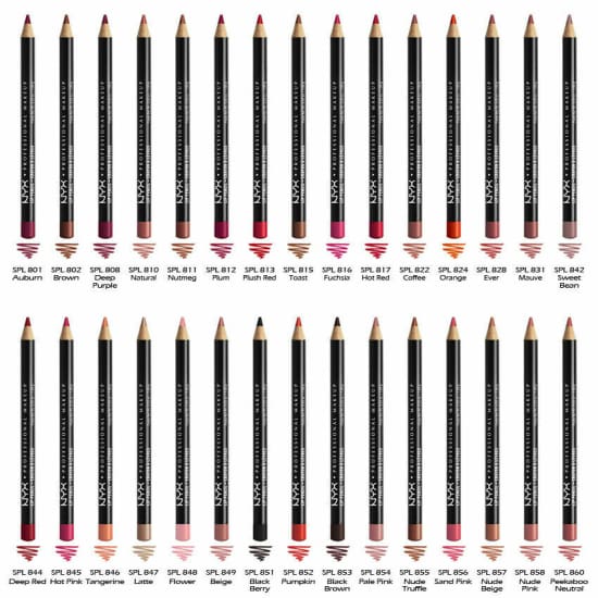 NYX Slim Lip Liner Pencil CHOOSE YOUR COLOUR Lipliner - Health & Beauty:Makeup:Lips:Lip Liner