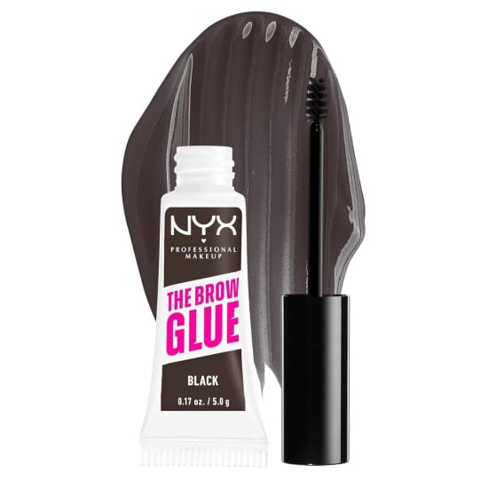 NYX The Brow Glue Eye Brow Gel BLACK TBG05 eyebrow tinted instant styler - Health & Beauty:Makeup:Eyes:Eyebrow Liner & Definition