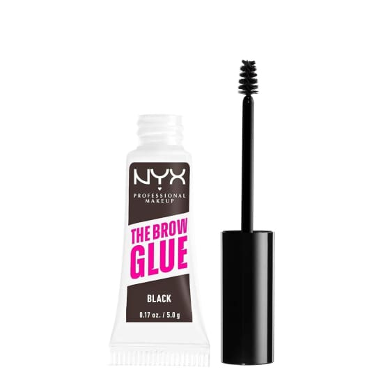 NYX The Brow Glue Eye Brow Gel BLACK TBG05 eyebrow tinted instant styler - Health & Beauty:Makeup:Eyes:Eyebrow Liner & Definition