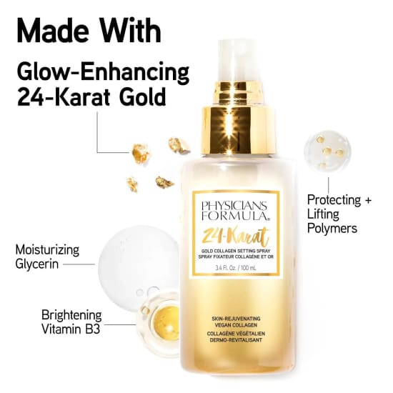 PHYSICIANS FORMULA 24 Karat Gold Collagen Setting Spray - Health & Beauty:Makeup:Face:Setting Spray