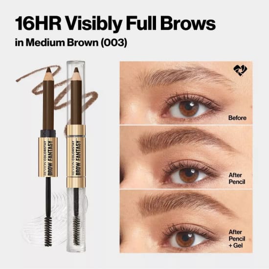 REVLON Colorstay Brow Fantasy Soft Powder Pencil MEDIUM BROWN 003 eye eyebrow - Health & Beauty:Makeup:Eyes:Eyebrow Liner & Definition