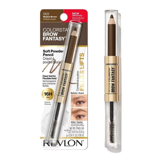 REVLON Colorstay Brow Fantasy Soft Powder Pencil MEDIUM BROWN 003 eye eyebrow - Health & Beauty:Makeup:Eyes:Eyebrow Liner & Definition