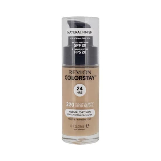 REVLON ColorStay Foundation NATURAL BEIGE 220 Normal Dry Skin 30mL Pump - Health & Beauty:Makeup:Face:Foundation