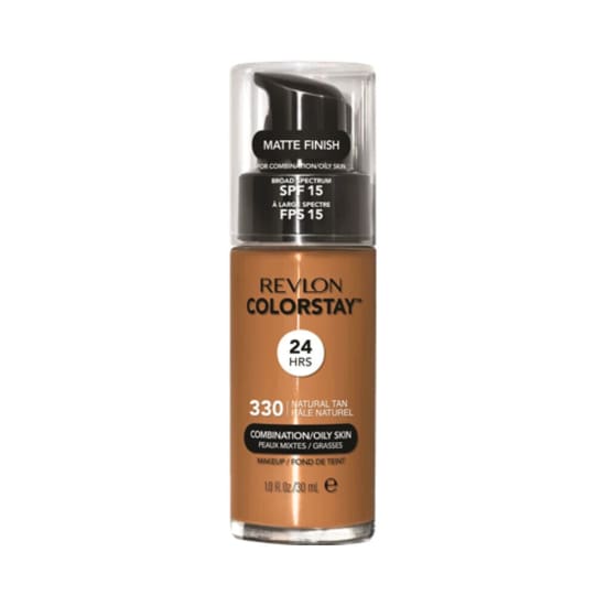 REVLON ColorStay Foundation NATURAL TAN 330 Combination Oily Skin 30mL ...