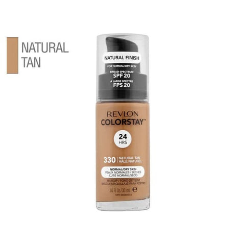 REVLON ColorStay Foundation NATURAL TAN 330 Normal Dry Skin 30mL Pump - Health & Beauty:Makeup:Face:Foundation