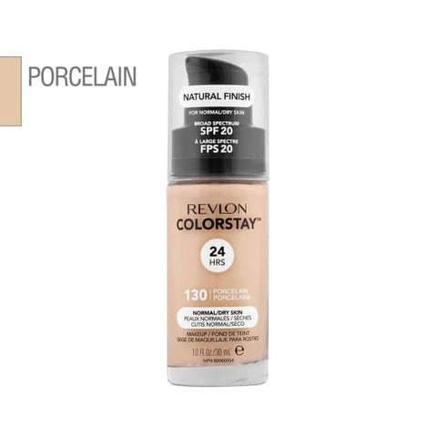 REVLON ColorStay Foundation PORCELAIN 130 Normal Dry Skin 30mL Pump - Health & Beauty:Makeup:Face:Foundation