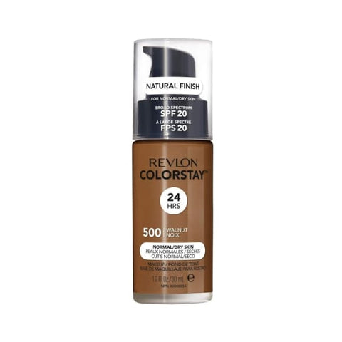 REVLON ColorStay Foundation WALNUT 500 Normal Dry Skin 30mL Pump - Health & Beauty:Makeup:Face:Foundation