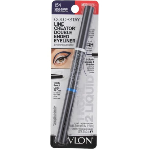 REVLON Colorstay Line Creator Double Ended Eyeliner COOL AS ICE 154 eye liner - Health & Beauty:Makeup:Eyes:Eyeliner