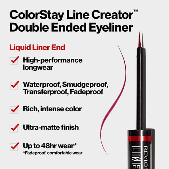 REVLON Colorstay Line Creator Double Ended Eyeliner SHE’S ON FIRE 153 eye liner - Health & Beauty:Makeup:Eyes:Eyeliner