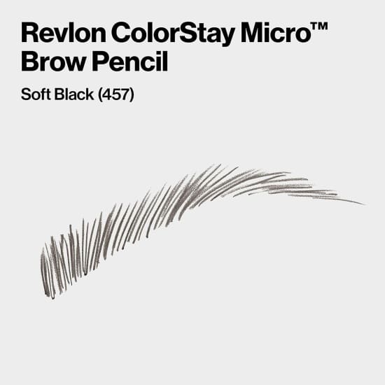 Revlon Colorstay Micro Brow Pencil SOFT BLACK 457 waterproof - Health & Beauty:Makeup:Eyes:Eyebrow Liner & Definition