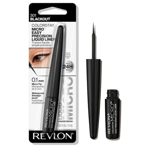 REVLON Colorstay Micro Easy Precision Liquid Eyeliner BLACKOUT 301 black - Health & Beauty:Makeup:Eyes:Eyeliner