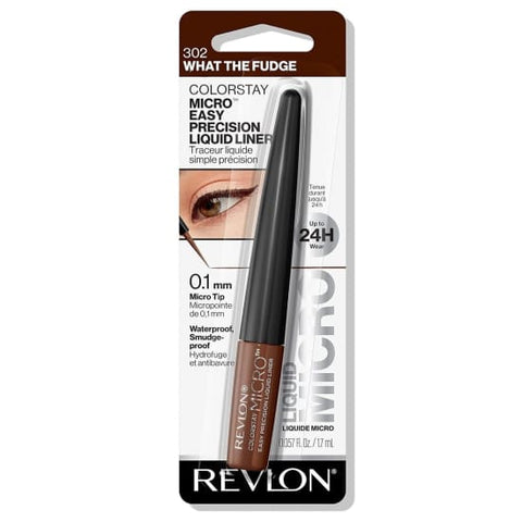 REVLON Colorstay Micro Easy Precision Liquid Eyeliner WHAT THE FUDGE 302 brown - Health & Beauty:Makeup:Eyes:Eyeliner