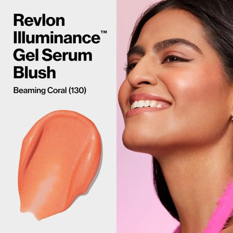 REVLON Illuminance Gel Serum Blush BEAMING CORAL 130 - Health & Beauty:Makeup:Face:Blush