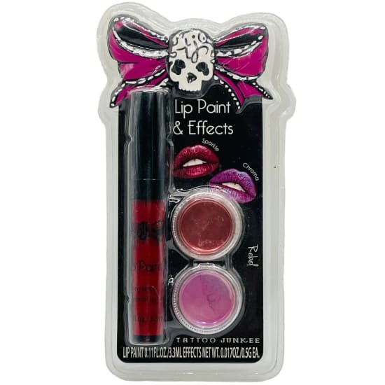 TATTOO JUNKEE Lip Paint + Effects Lipcolor Lipstick REBEL sparkle chroma - Health & Beauty:Makeup:Lips:Lipstick