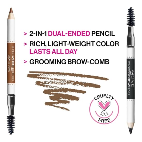 WET N WILD ColorIcon Brow Pencil BRUNETTES DO IT BETTER 623A eye eyebrow - Health & Beauty:Makeup:Eyes:Eyebrow Liner & Definition