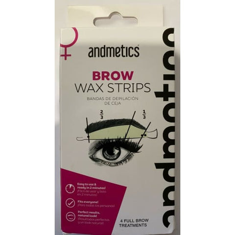 ANDMETICS Brow Cold Wax Strips eye eyebrow 4 treatments - Health & Beauty:Shaving & Hair Removal:Hair Removal Wax