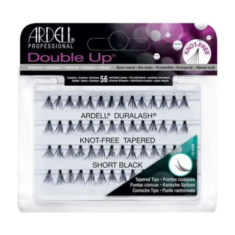 ARDELL Double Up Knot Free Individuals Flares SHORT BLACK duralash false eyelash - Health & Beauty:Makeup:Eyes:Eyelash Extensions