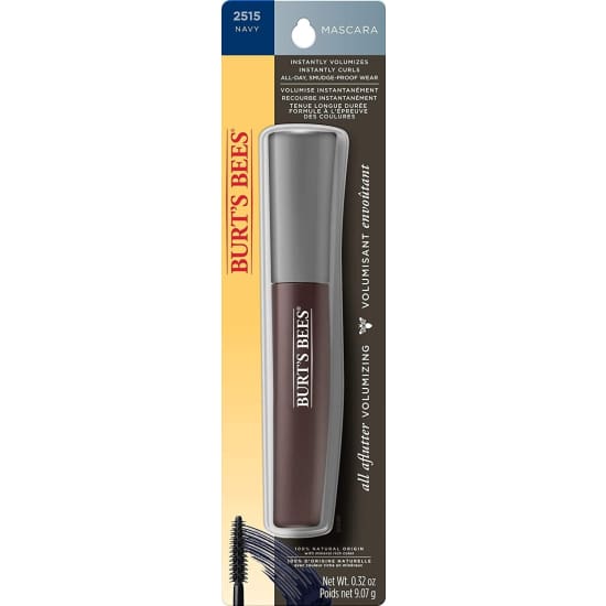 BURT’S BEES 100% Natural Origin All Aflutter Volumizing Mascara NAVY 2515 - Health & Beauty:Makeup:Eyes:Mascara