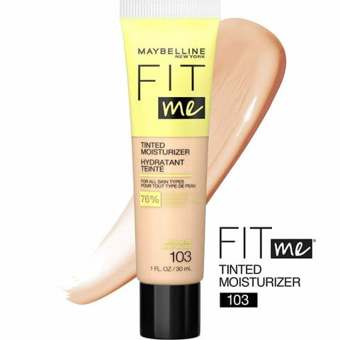 MAYBELLINE Fit Me tinted moisturiser CHOOSE COLOUR moisturizer - 103 - Health & Beauty:Skin Care:Moisturisers