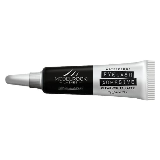 MODELROCK LASHES Lash Adhesive Glue False Eyelashes 7gm White Clear LATEX waterp - Health & Beauty:Makeup:Eyes:Eyelash Extensions