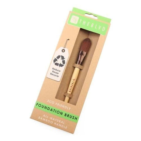 THE BLVD All-Natural Bamboo Handle Foundation Brush NEW - Health & Beauty:Makeup:Makeup Tools & Accessories:Brushes